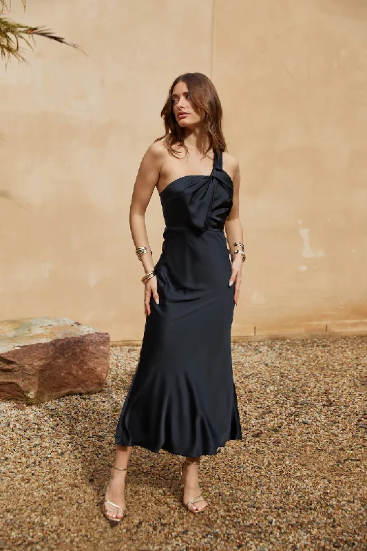 Adore Sunsets Midi Dress Black