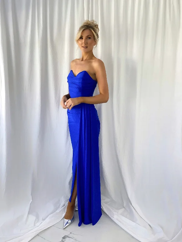 Agathe Off The Shoulder Maxi Dress - Royal Blue