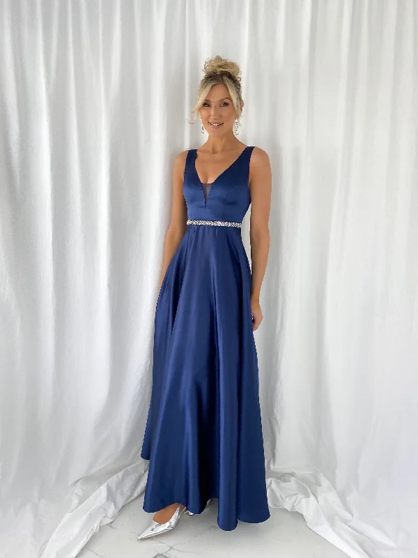 Brigitta Maxi Dress - Dark Blue