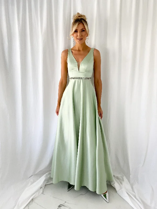 Brigitta Maxi Dress - Light Green