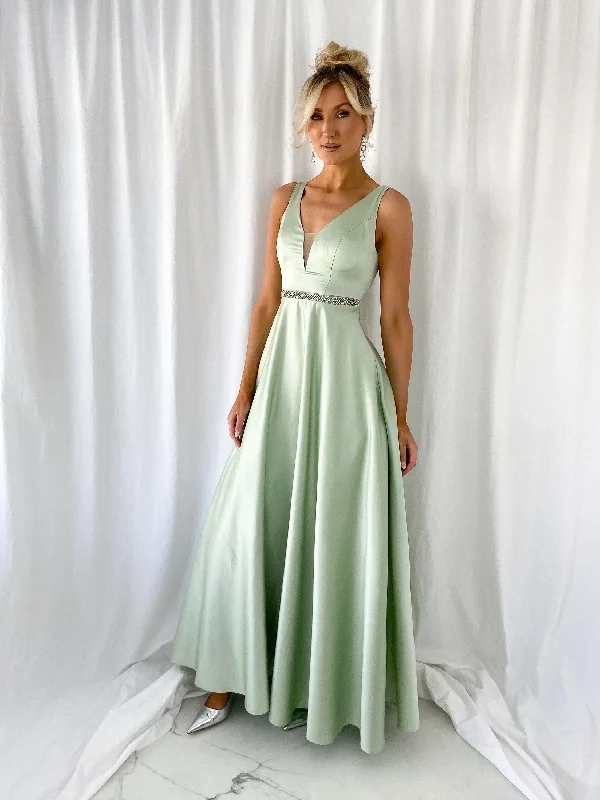 Brigitta Maxi Dress - Light Green