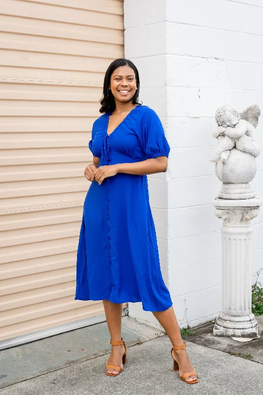 Willow Dress in Cobalt