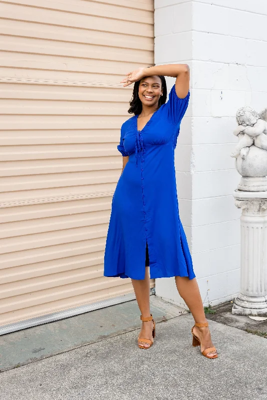 Willow Dress in Cobalt