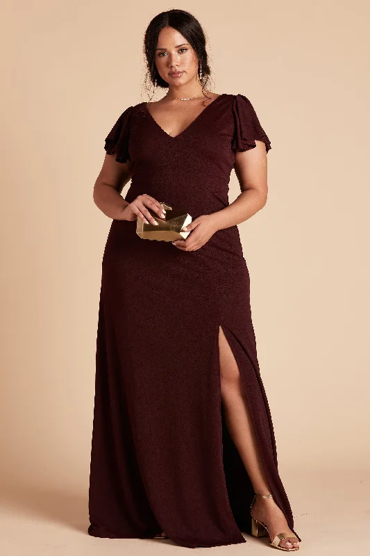 Hannah Crepe Dress - Cabernet