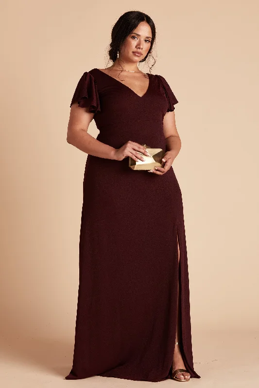 Hannah Crepe Dress - Cabernet