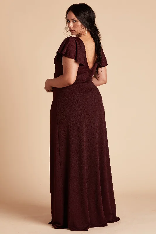 Hannah Crepe Dress - Cabernet