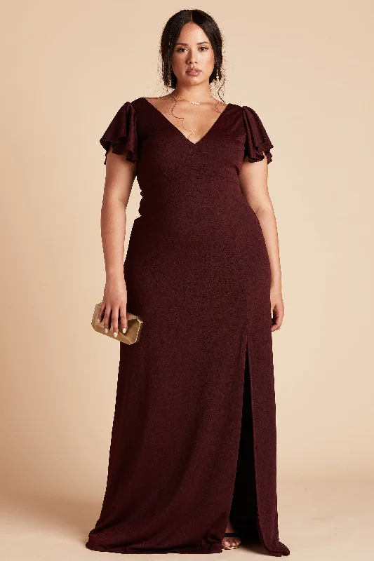 Hannah Crepe Dress - Cabernet