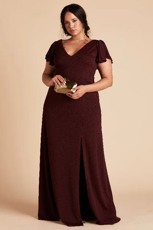 Hannah Crepe Dress - Cabernet