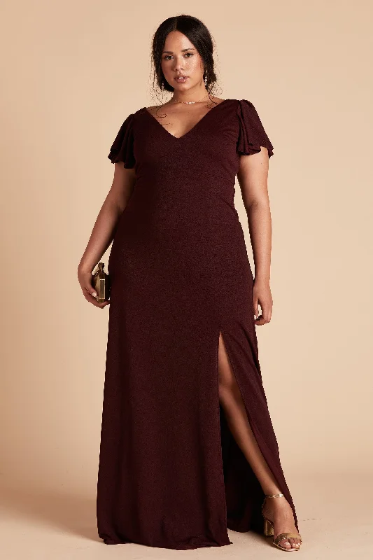 Hannah Crepe Dress - Cabernet