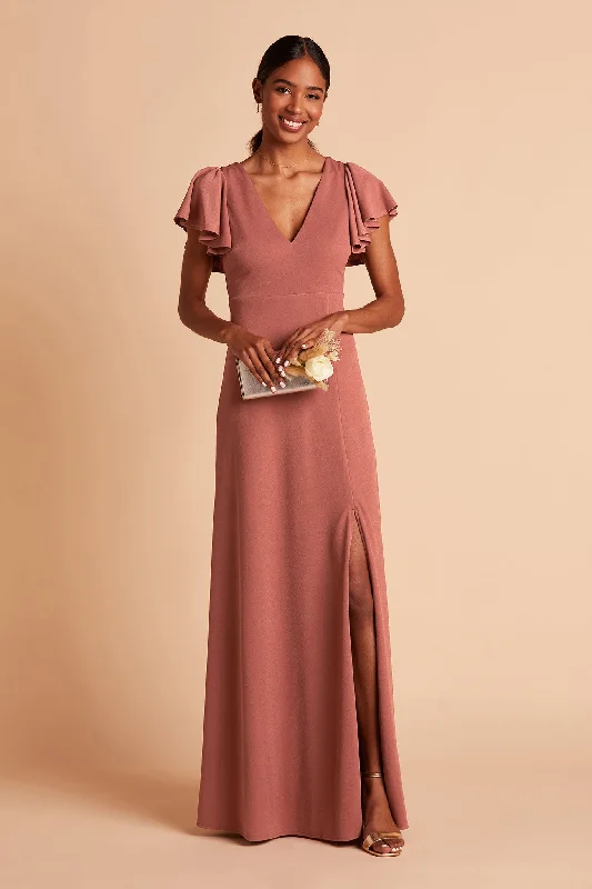 Hannah Crepe Dress - Desert Rose