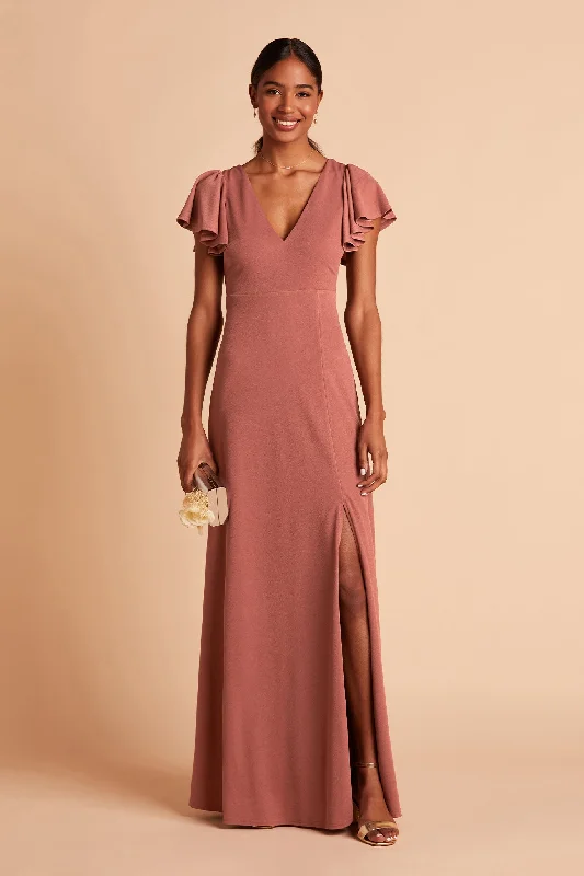 Hannah Crepe Dress - Desert Rose