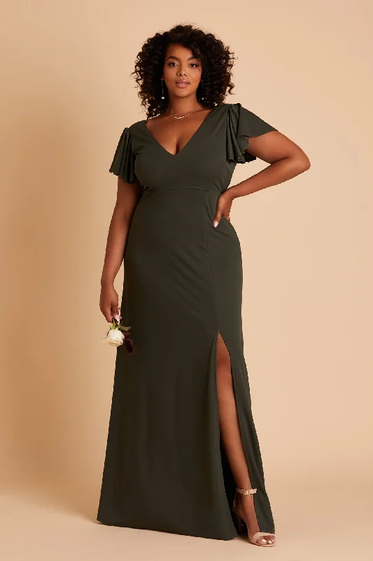 Hannah Crepe Dress - Olive