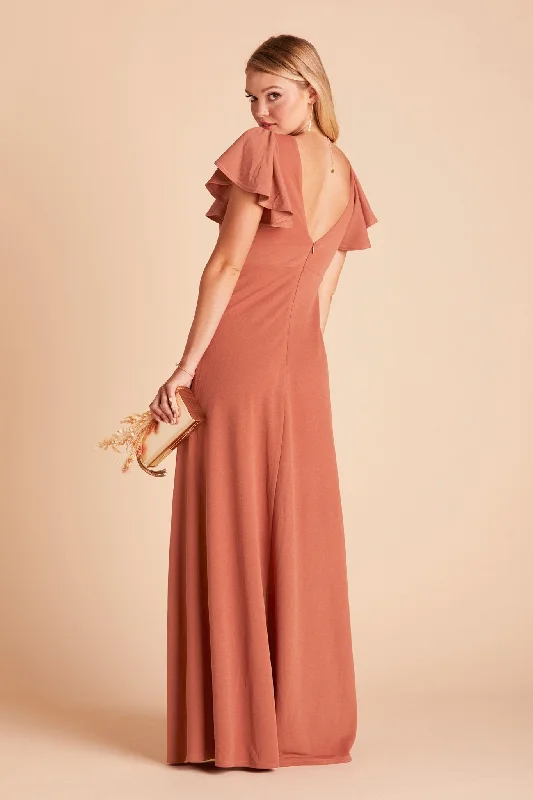 Hannah Crepe Dress - Terracotta