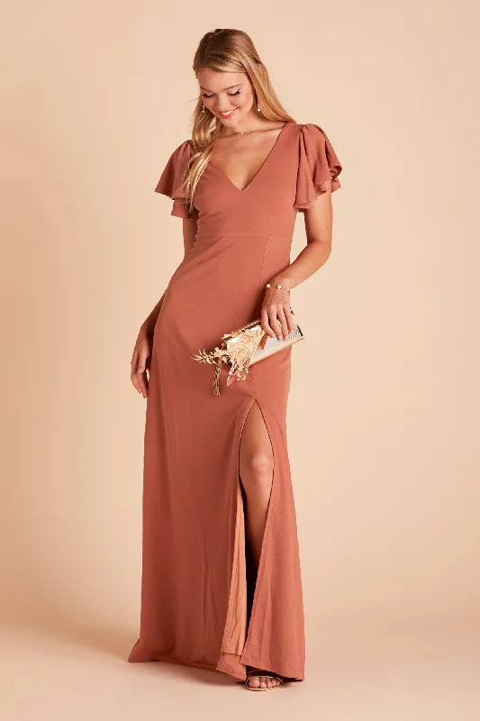 Hannah Crepe Dress - Terracotta