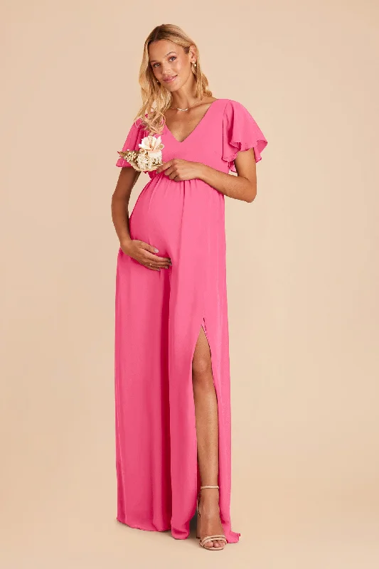 Hannah Empire Dress - Bon Bon Pink