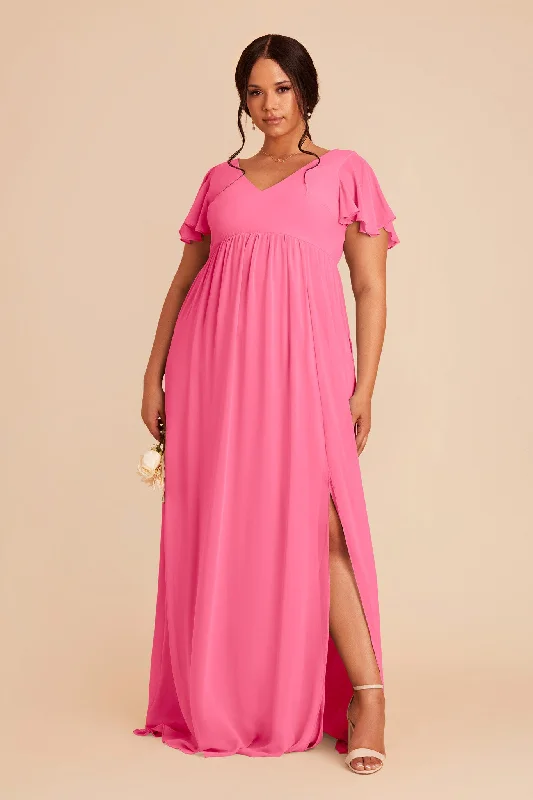 Hannah Empire Dress - Bon Bon Pink