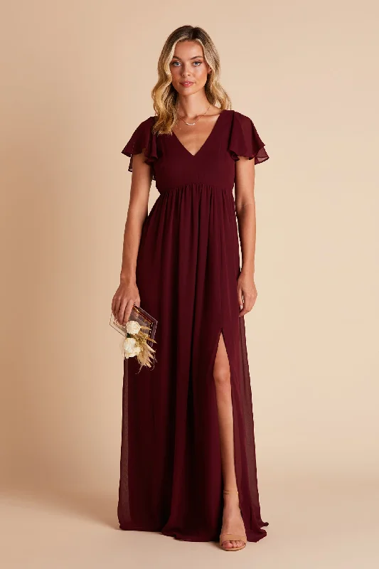 Hannah Empire Dress - Cabernet