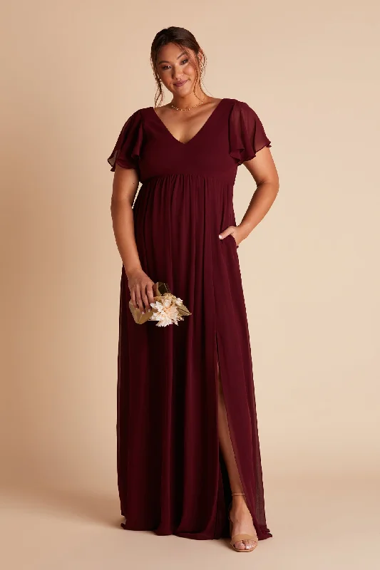 Hannah Empire Dress - Cabernet