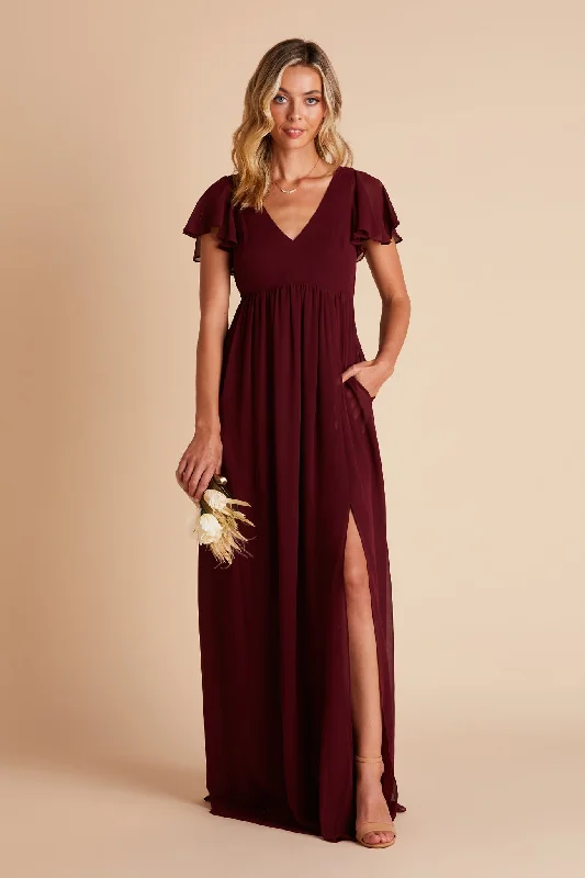 Hannah Empire Dress - Cabernet