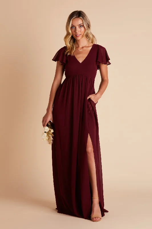 Hannah Empire Dress - Cabernet