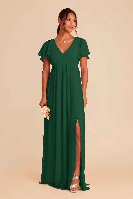 Hannah Empire Dress - Forest Green