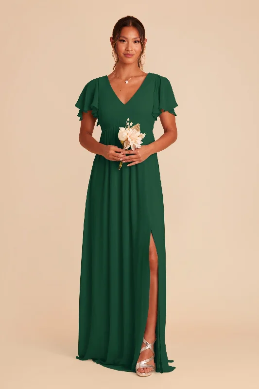 Hannah Empire Dress - Forest Green