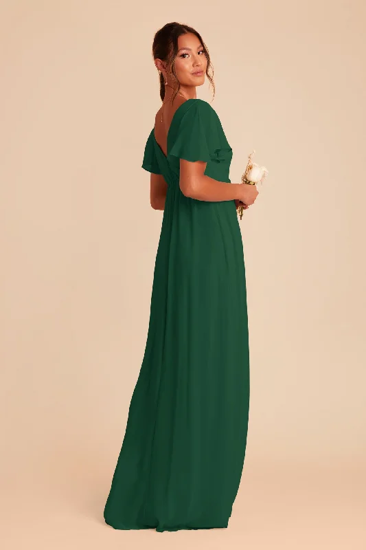 Hannah Empire Dress - Forest Green