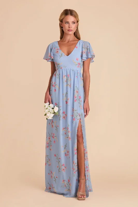 Hannah Empire Dress - Periwinkle Blue Le Fleur