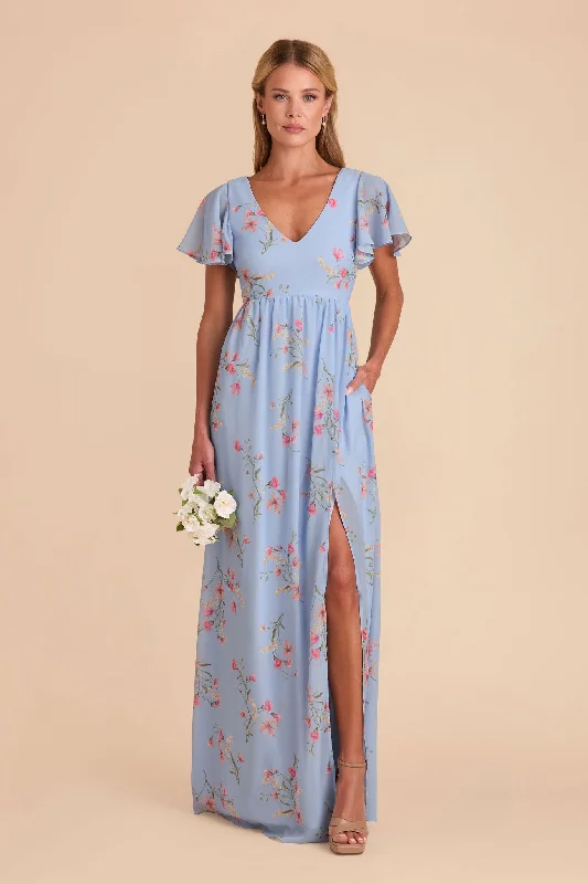 Hannah Empire Dress - Periwinkle Blue Le Fleur