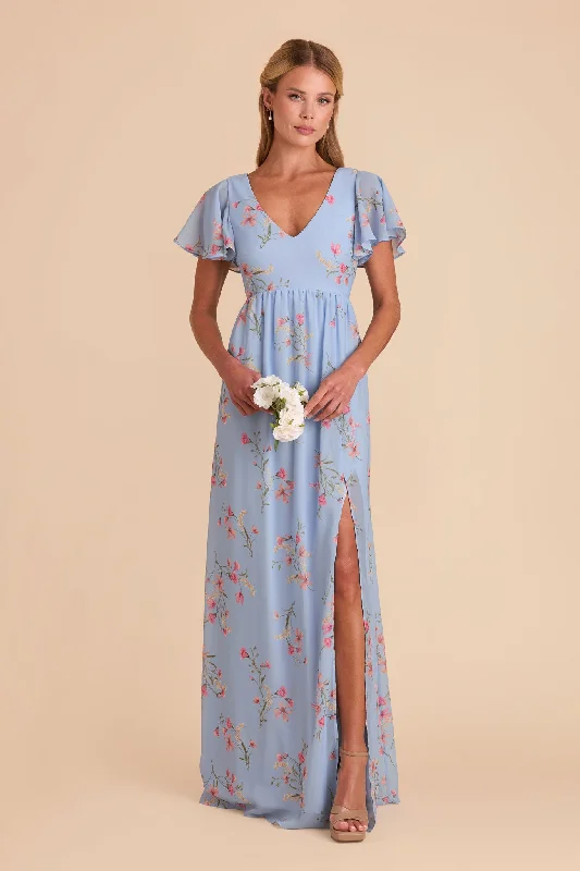 Hannah Empire Dress - Periwinkle Blue Le Fleur