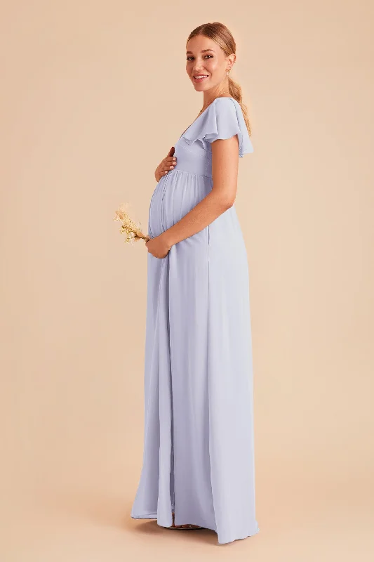 Hannah Empire Dress - Periwinkle Blue