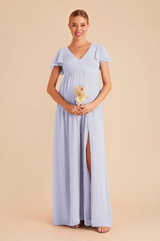 Hannah Empire Dress - Periwinkle Blue