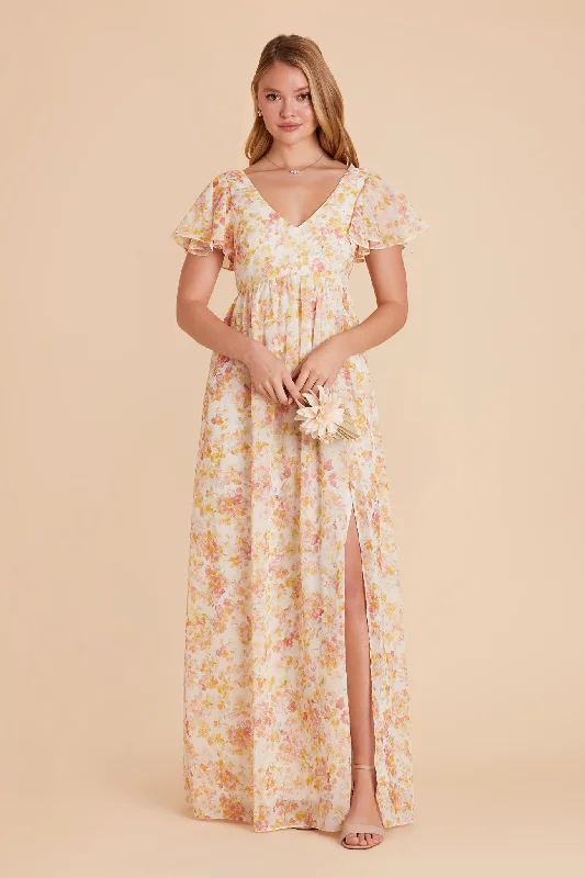 Hannah Empire Dress - Pressed Floral