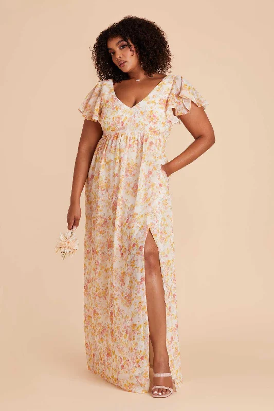 Hannah Empire Dress - Pressed Floral