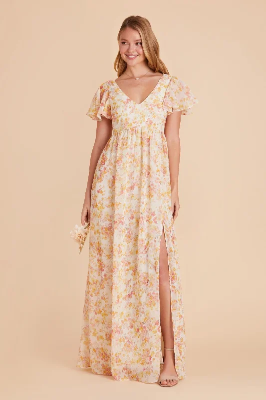 Hannah Empire Dress - Pressed Floral