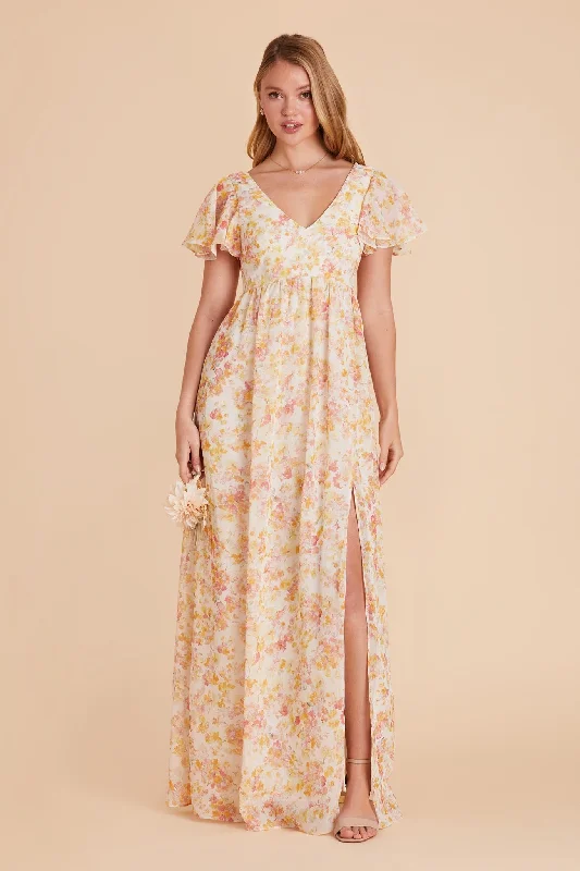 Hannah Empire Dress - Pressed Floral