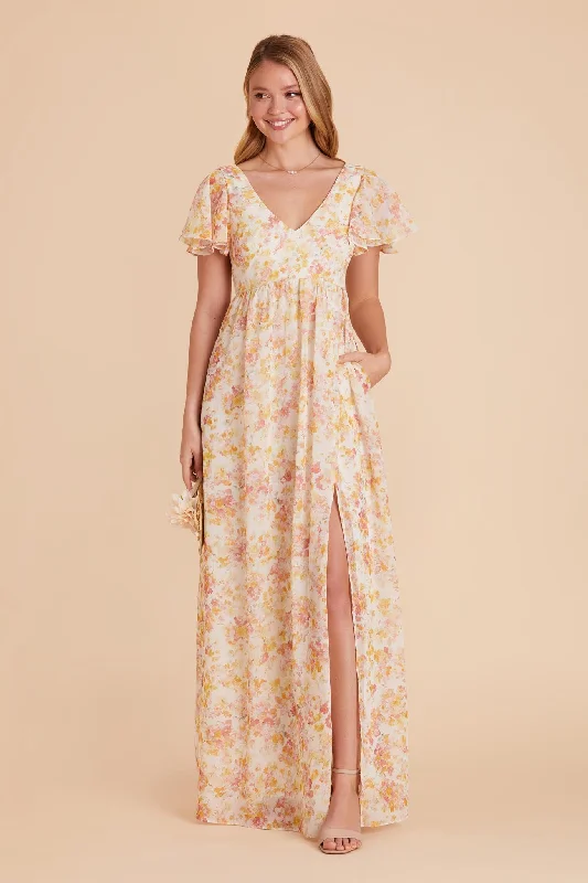 Hannah Empire Dress - Pressed Floral