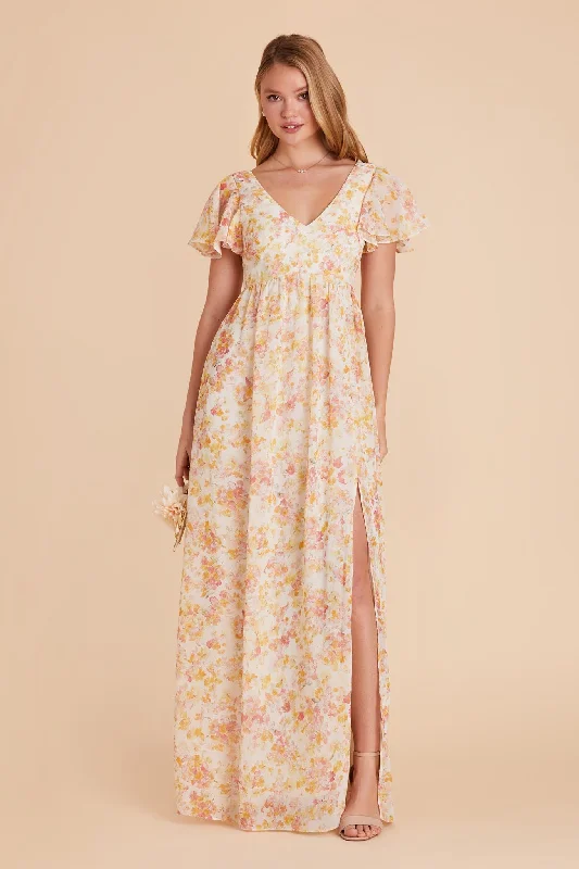 Hannah Empire Dress - Pressed Floral