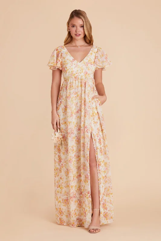 Hannah Empire Dress - Pressed Floral