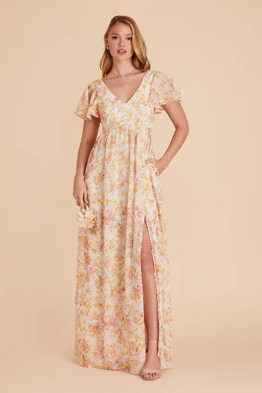 Hannah Empire Dress - Pressed Floral