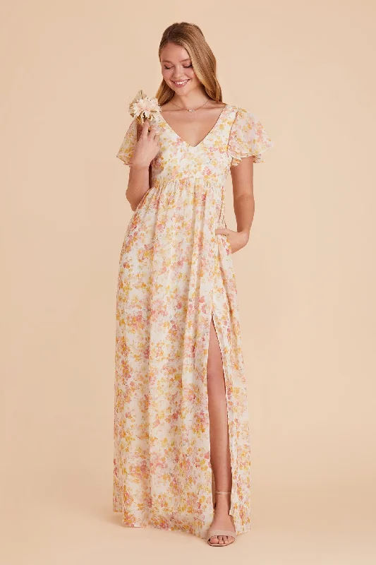 Hannah Empire Dress - Pressed Floral