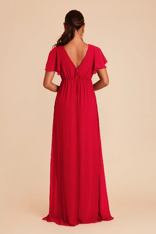 Hannah Empire Dress - Ruby Red