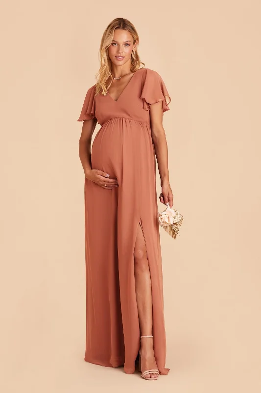 Hannah Empire Dress - Terracotta