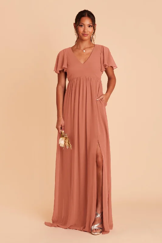 Hannah Empire Dress - Terracotta