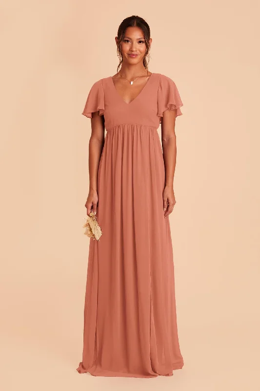 Hannah Empire Dress - Terracotta