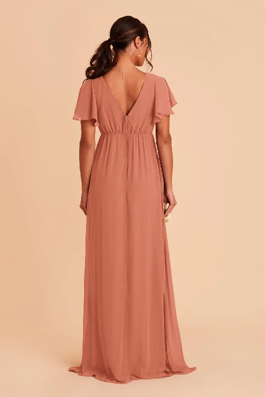 Hannah Empire Dress - Terracotta