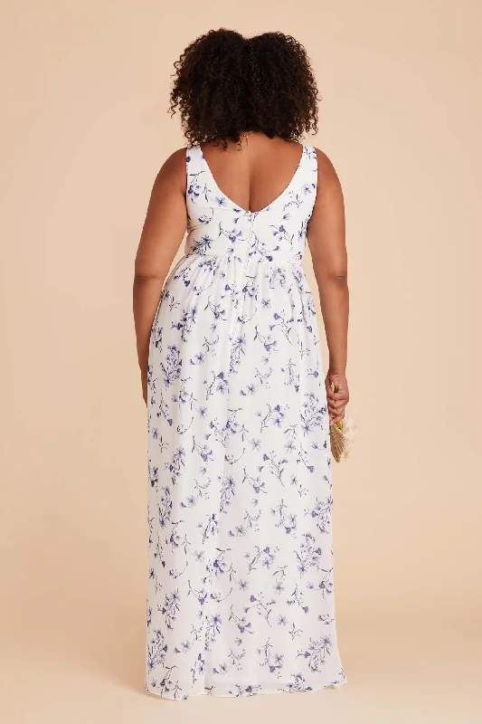 Laurie Empire Dress - Blue Le Fleur