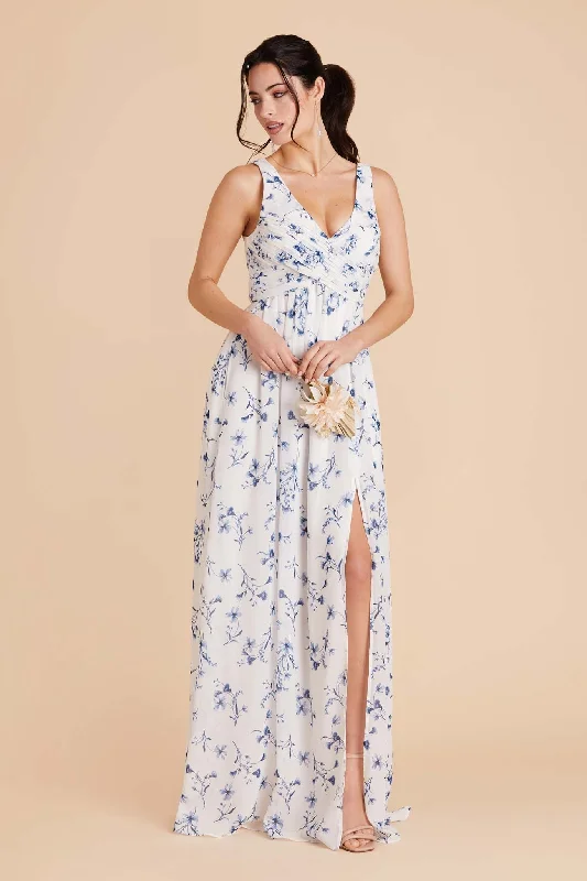 Laurie Empire Dress - Blue Le Fleur