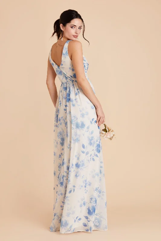 Laurie Empire Dress - Blue Rococo Floral