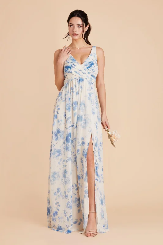 Laurie Empire Dress - Blue Rococo Floral